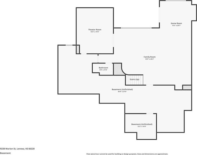 9238 Marion St, Lenexa, KS 66220 - floor plan / room layout
