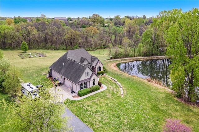 15511 Salem Rd, Excelsior Springs, MO 64024 - aerial view of property and surrounding area with a nearby body of water and a heavily wooded area