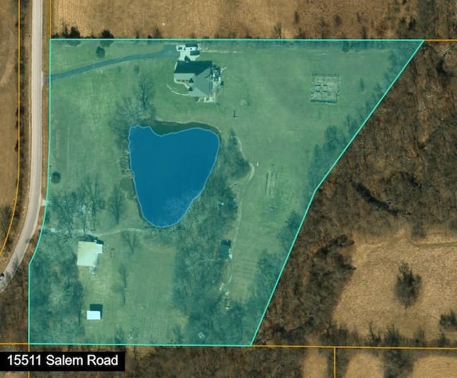 15511 Salem Rd, Excelsior Springs, MO 64024 - map / location with property parcel outlined