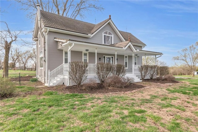 view of front of home featuring a porch