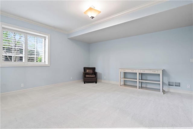 10408 Howe Ln, Leawood, KS 66206 - carpeted spare room with crown molding, baseboards, and visible vents