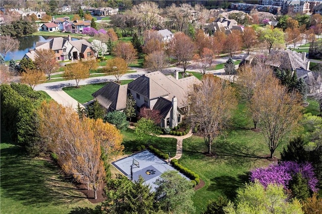 10408 Howe Ln, Leawood, KS 66206 - drone / aerial view featuring a residential view and a water view