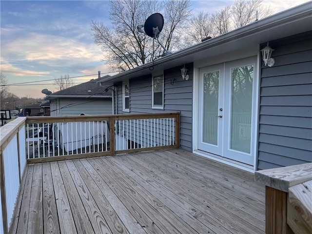 view of deck at dusk