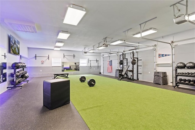 view of workout area