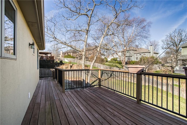 22804 E 28th Terrace Ct, Blue Springs, MO 64015 - wooden deck with a residential view