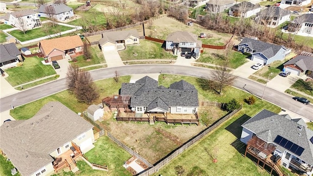 drone / aerial view featuring a residential view