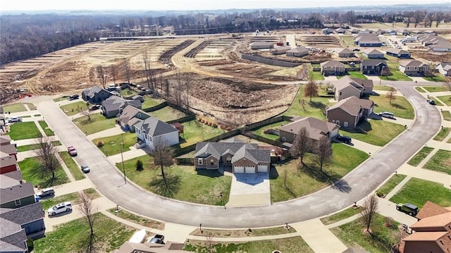 drone / aerial view with a residential view