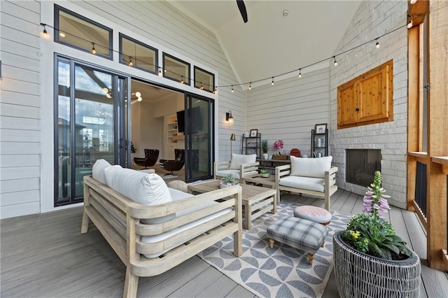 12313 W 169th St, Overland Park, KS 66221 - wooden deck featuring outdoor lounge area