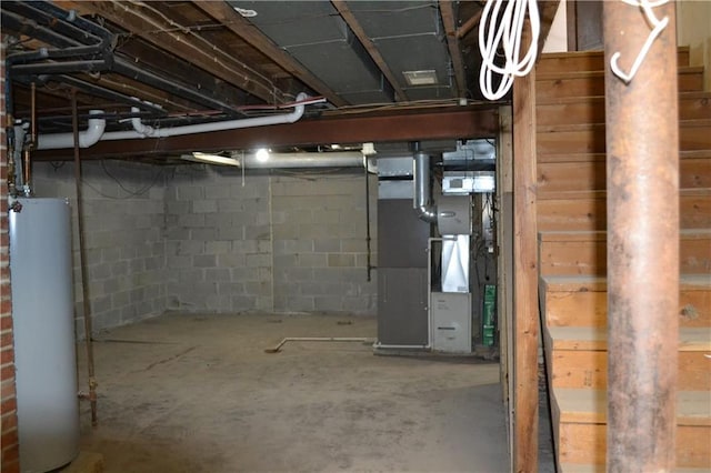 660 Elmdale, Chillicothe, MO 64601 - unfinished basement with gas water heater and heating unit