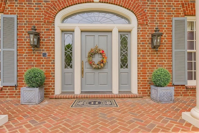 17960 S Bond St, Bucyrus, KS 66013 - entrance to property featuring brick siding