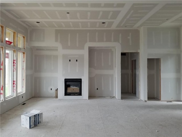4275 Lake Shore Ct, Basehor, KS 66007 - unfurnished living room with a fireplace