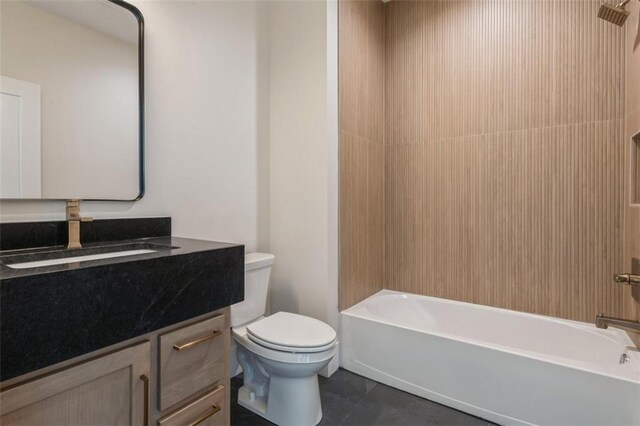 17041 Earnshaw St, Overland Park, KS 66221 - full bathroom featuring vanity, tile patterned flooring, and shower / washtub combination