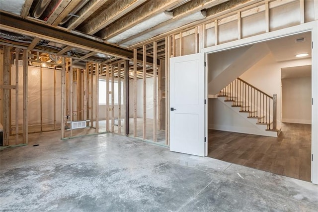 17041 Earnshaw St, Overland Park, KS 66221 - below grade area featuring stairs