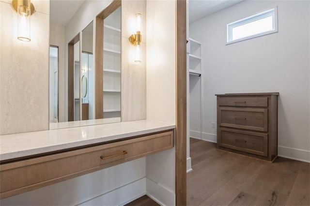 17041 Earnshaw St, Overland Park, KS 66221 - bathroom featuring wood finished floors and vanity