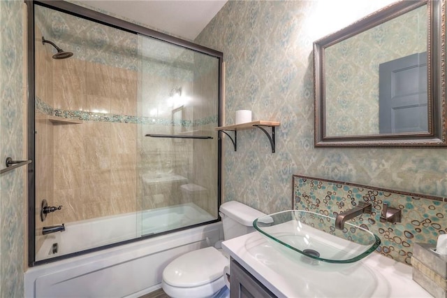 11237 S Race St, Olathe, KS 66061 - bathroom with vanity and shower / bath combination with glass door