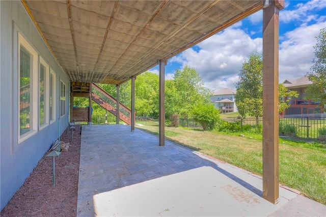 11237 S Race St, Olathe, KS 66061 - view of patio / terrace featuring stairway
