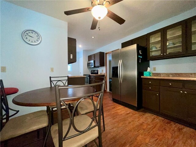 29243 Serene Ave, Warsaw, MO 65355 - dining space with light wood-type flooring and ceiling fan