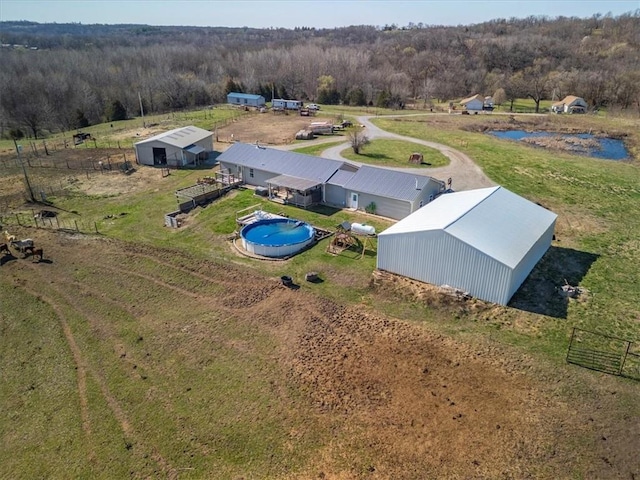 14199 County Road 191, Savannah, MO 64485 - drone / aerial view featuring a rural view