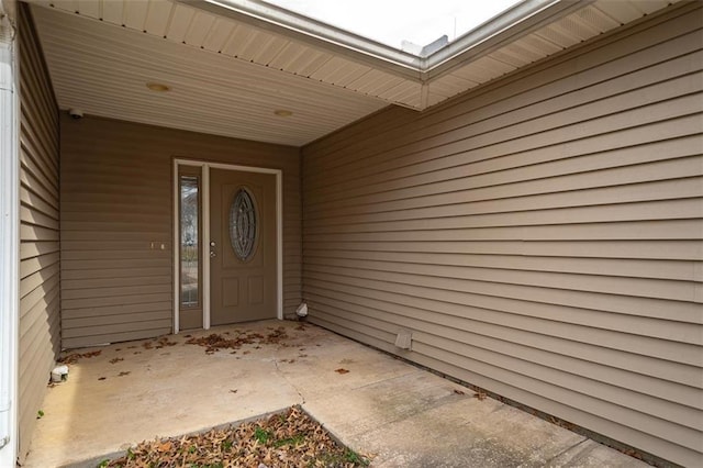 view of doorway to property