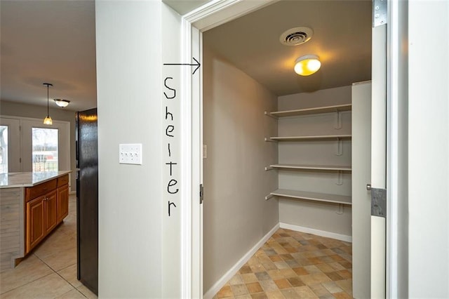 pantry featuring visible vents
