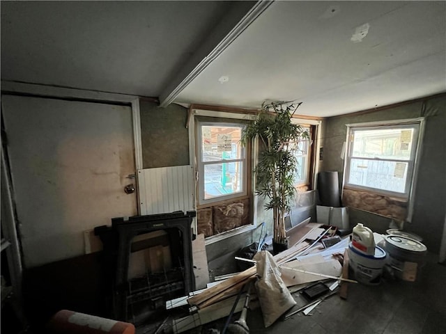 interior space with plenty of natural light and wainscoting