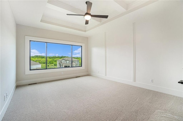 2317 SW Morris Dr, Lees Summit, MO 64082 - unfurnished room featuring carpet floors, a ceiling fan, baseboards, and ornamental molding