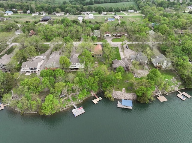 134 Timber Valley Dr, Linn Valley, KS 66040 - birds eye view of property featuring a water view and a residential view