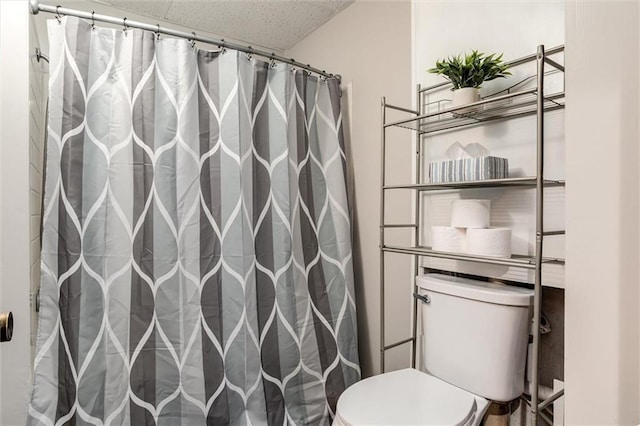 134 Timber Valley Dr, Linn Valley, KS 66040 - bathroom with a shower with shower curtain and toilet