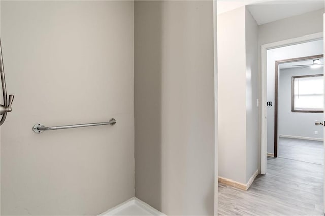 134 Timber Valley Dr, Linn Valley, KS 66040 - bathroom with baseboards and wood finished floors