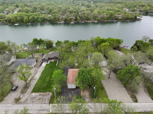 134 Timber Valley Dr, Linn Valley, KS 66040 - drone / aerial view with a water view