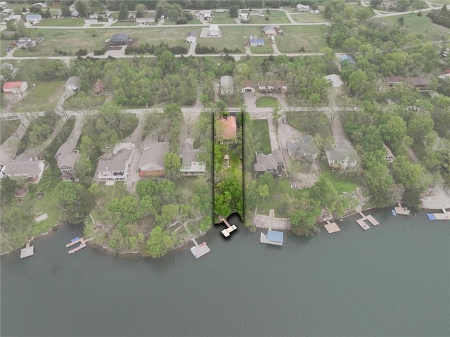 134 Timber Valley Dr, Linn Valley, KS 66040 - aerial view with a residential view and a water view