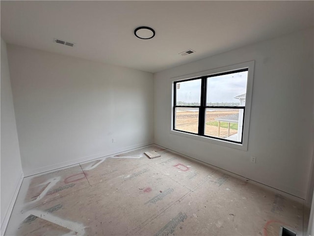 empty room with visible vents