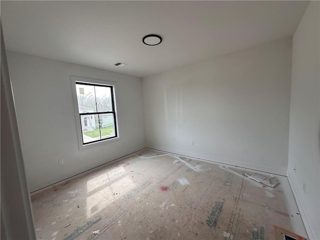 empty room featuring visible vents