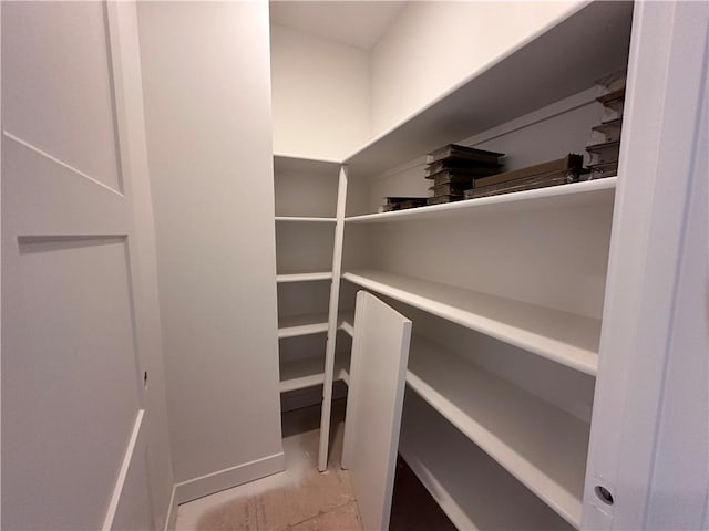 view of storage area