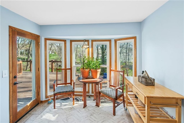 view of sunroom