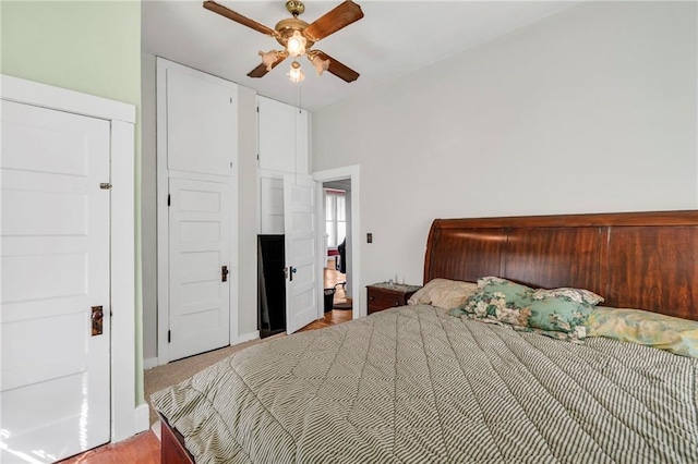 208 E 5th St, Carrollton, MO 64633 - bedroom featuring a ceiling fan and baseboards