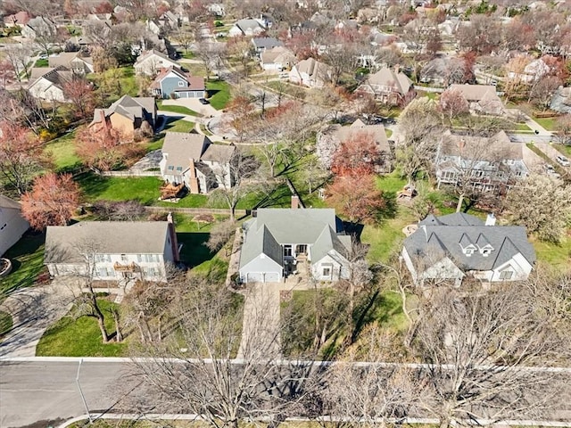 aerial view featuring a residential view