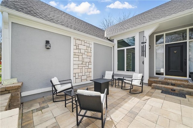 view of patio with outdoor lounge area