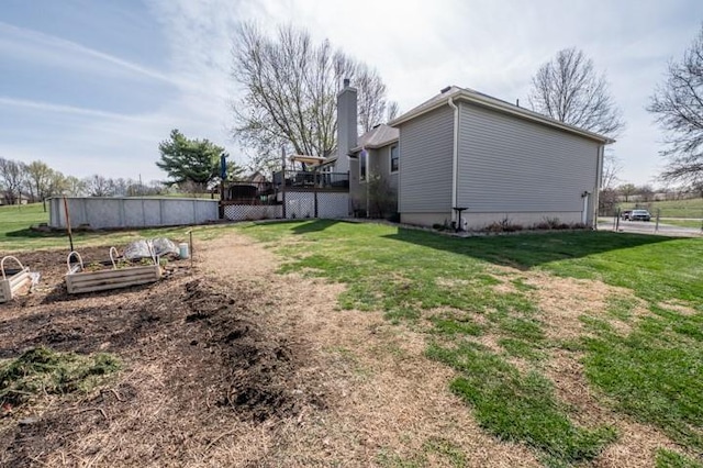 6620 NW 136th St, Kansas City, MO 64164 - view of yard featuring fence and a deck
