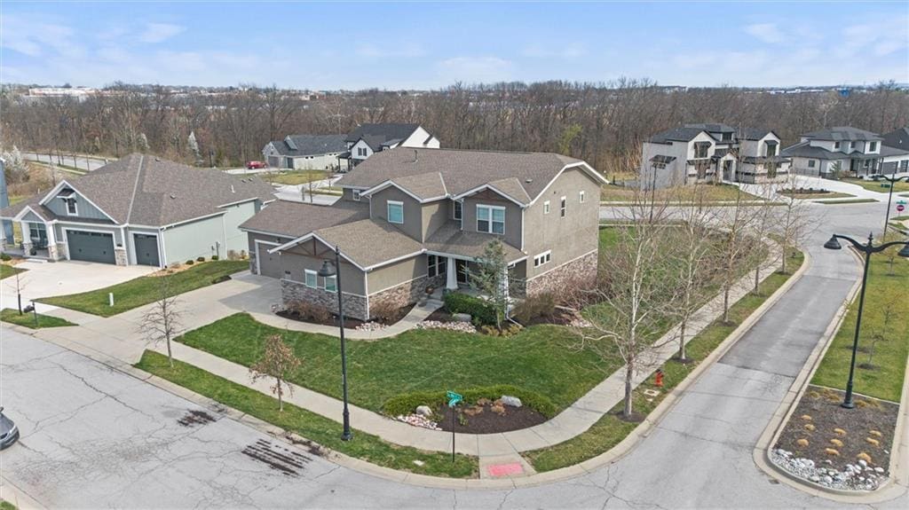 8701 NE 86th St, Kansas City, MO 64157 - drone / aerial view featuring a residential view
