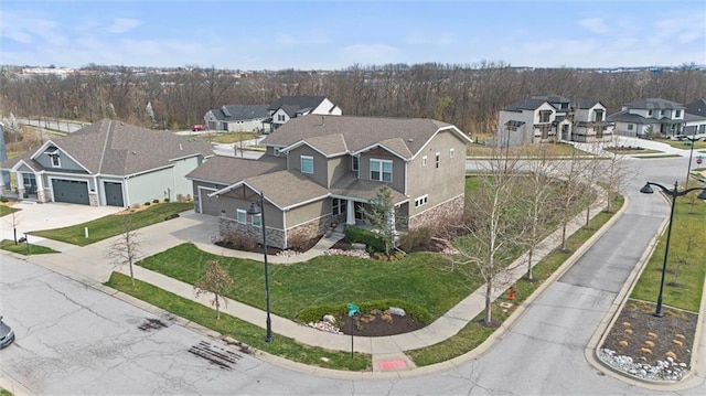 drone / aerial view featuring a residential view