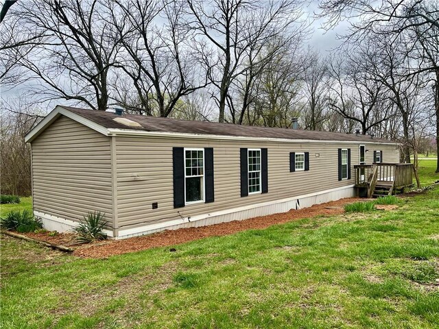 3672 Haynes Hill Rd, Bates City, MO 64011 - back of house featuring a yard