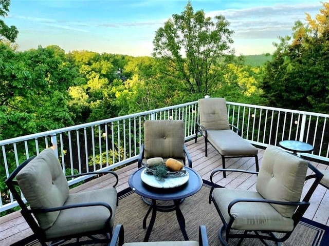 528 W End Cir, Osage Beach, MO 65065 - deck with a view of trees