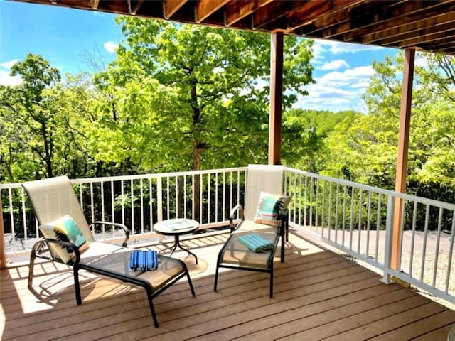 528 W End Cir, Osage Beach, MO 65065 - view of wooden deck