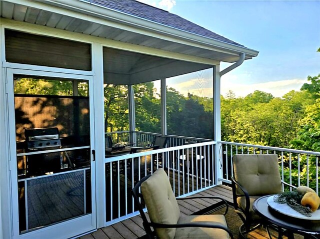 528 W End Cir, Osage Beach, MO 65065 - wooden deck with area for grilling