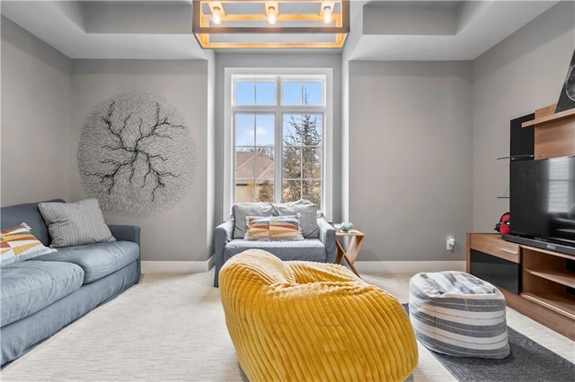 living room with baseboards