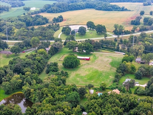 drone / aerial view featuring a rural view