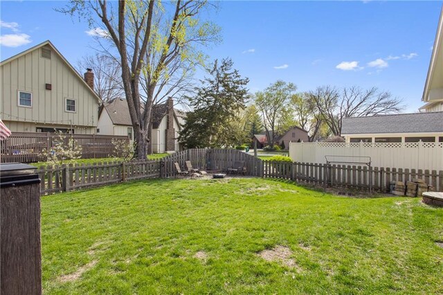 4012 NE Brooktree Ln, Kansas City, MO 64119 - view of yard with a fenced backyard