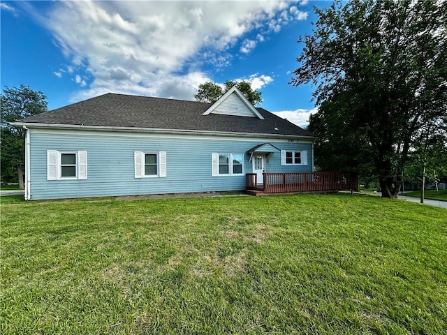 2701 Wilson Ave, Leavenworth, KS 66048 - back of house featuring a deck and a yard