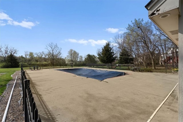 9708 Walnut Woods Dr, Kansas City, MO 64139 - view of swimming pool featuring fence, a patio, and a fenced in pool